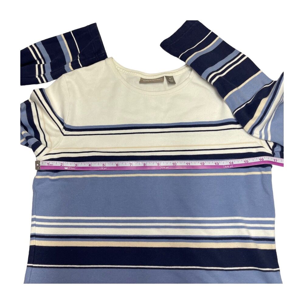 Croft & Barrow Striped Shirt Long Sleeve Pullover Stretch Women’s Size Small - Picture 4 of 8
